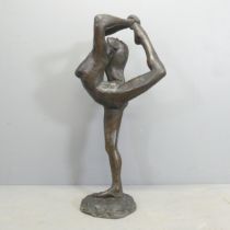 ROBIN HOLTOM - "To The Limit", A cold cast resin bronze statue, study of a ballerina. Limited