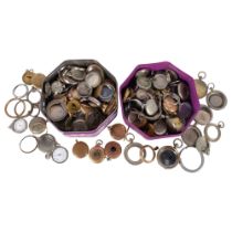 A selection of Vintage pocket watch cases, very few dials or movements included