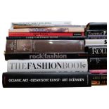 A quantity of fashion, photography and music related reference books including Kurt Cobain Journals,