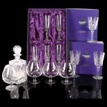 A quantity of Edinburgh Crystal and Royal Scott Crystal glassware, various faceted wine glasses,