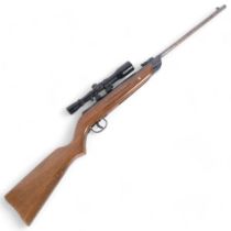 A Diana model 25 1.77 cal air rifle, with a Seagull 4x28 scope, 97cm