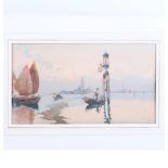 Two Victorian watercolours, Venice scenes, unframed, c1880, unsigned