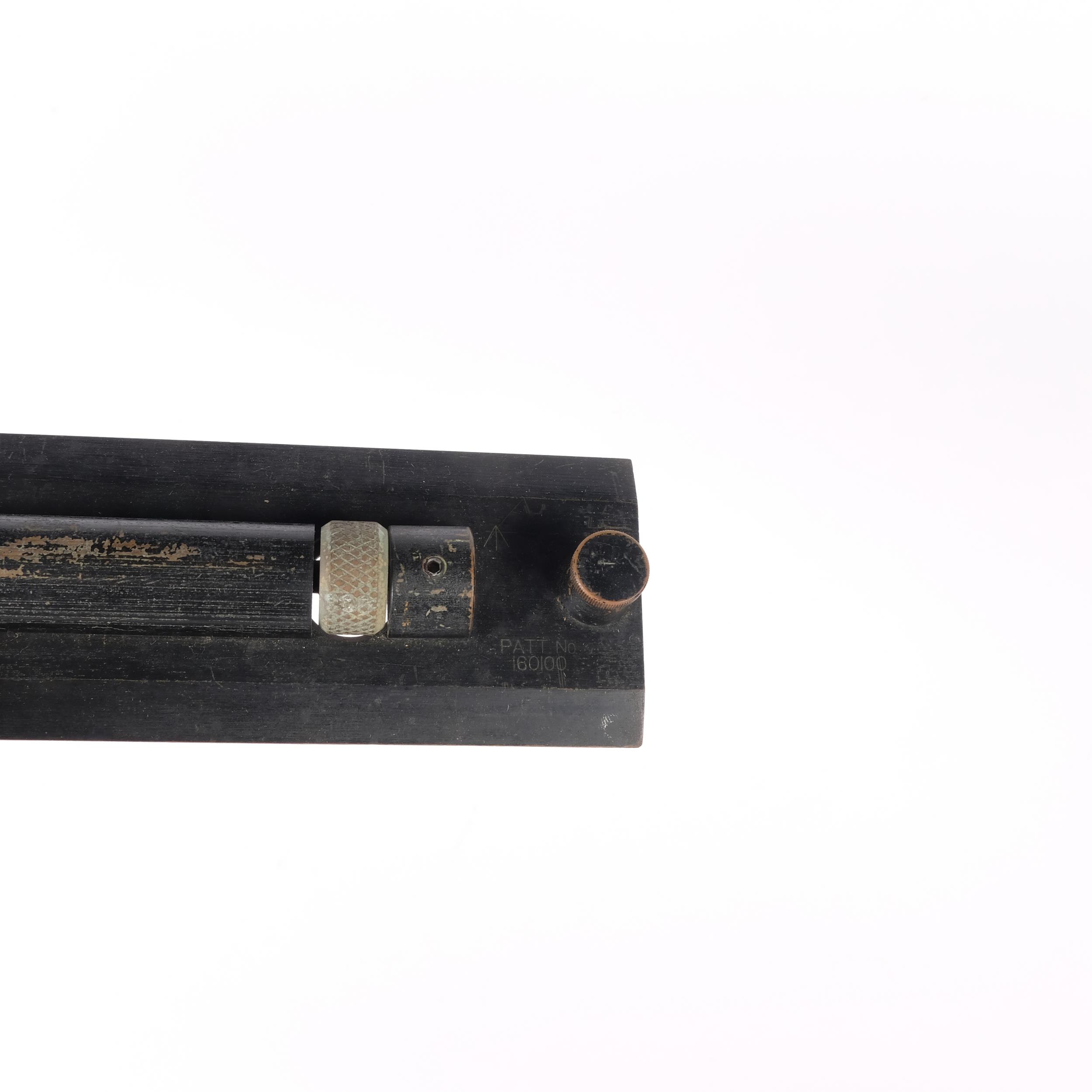 A military parallel rolling rule, cased, box length 48.5cm - Image 2 of 2