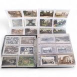A fascinating album containing approx 340 Vintage postcards, and later photographs, all relating