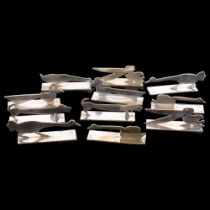 A total of 11 Yorel chrome plated French knife rests, L9cm (11)