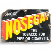 A Vintage enamel sign "Nosegay" The Tobacco for Pipe or Cigarette, 76cm x 51cm
