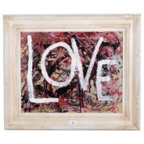 Royston Du Maurier Lebek, oil on board, "Love", 56cm x 66cm overall, framed