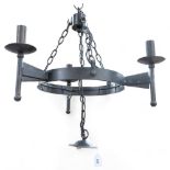 ELSTEAD LIGHTING - THE CROMWELL COLLECTION - a rugged bronze Tudor style 3-branch ceiling hanging