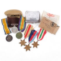 A group of military medals, including 2 First World War named to Capt. A. Logan (no other