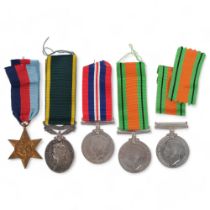 A Second World War medal trio, awarded to Mr R J Spiers, all in original packing and boxed, a King