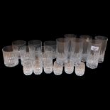 6 Zweisel tumblers, 14.5cm, 6 matching Whisky glasses, and 6 matching Liqueurs