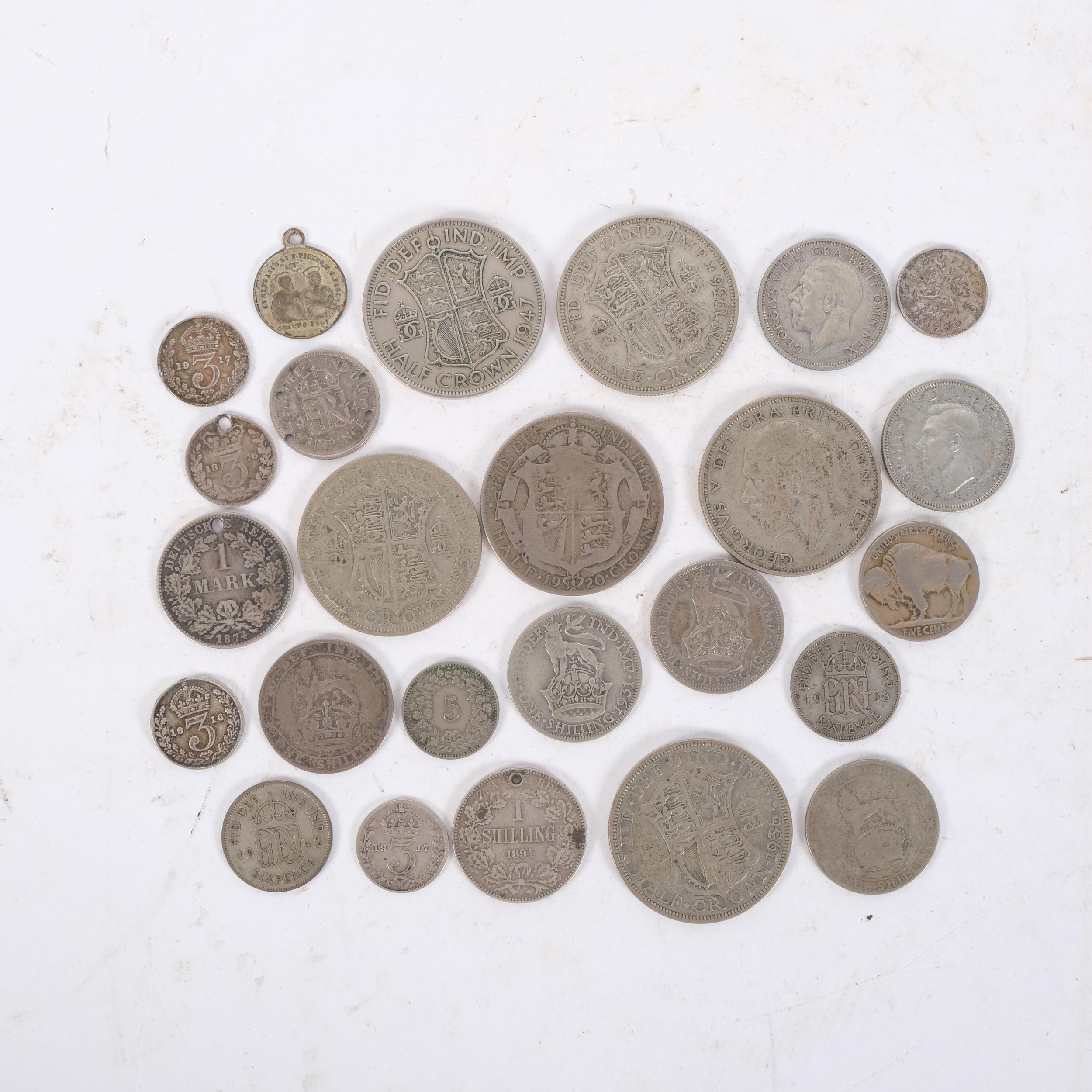 A collection of English pre-decimal silver coins - Image 2 of 2