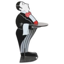 A painted dumb-waiter figure. Height 92cm.