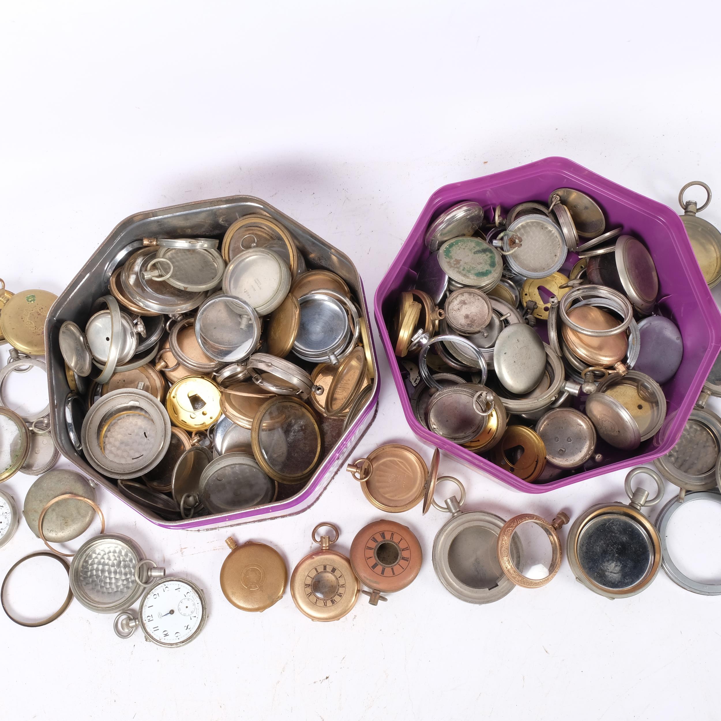 A selection of Vintage pocket watch cases, very few dials or movements included - Image 2 of 2