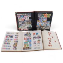 3 various UK and worldwide stamp albums, including The Windsor Loose Leaf Album For The Stamps Of