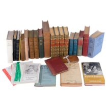 A set of Arabian Knights, half leather-bound, travel books, etc