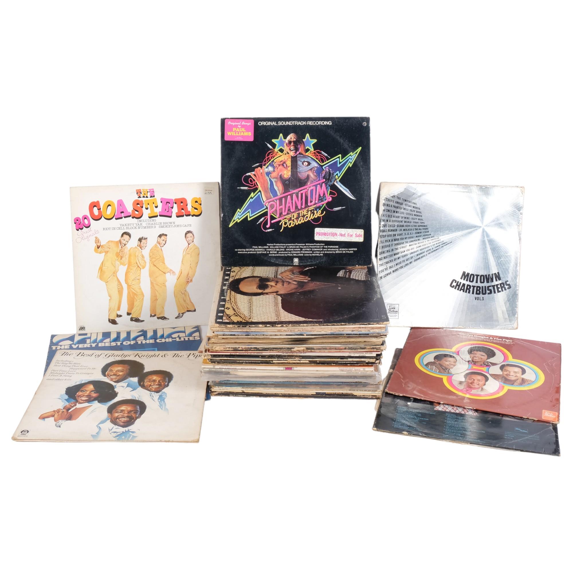 A quantity of vinyl LPs, soul, funk and blues, various artists, including The Temptations, Sly & The