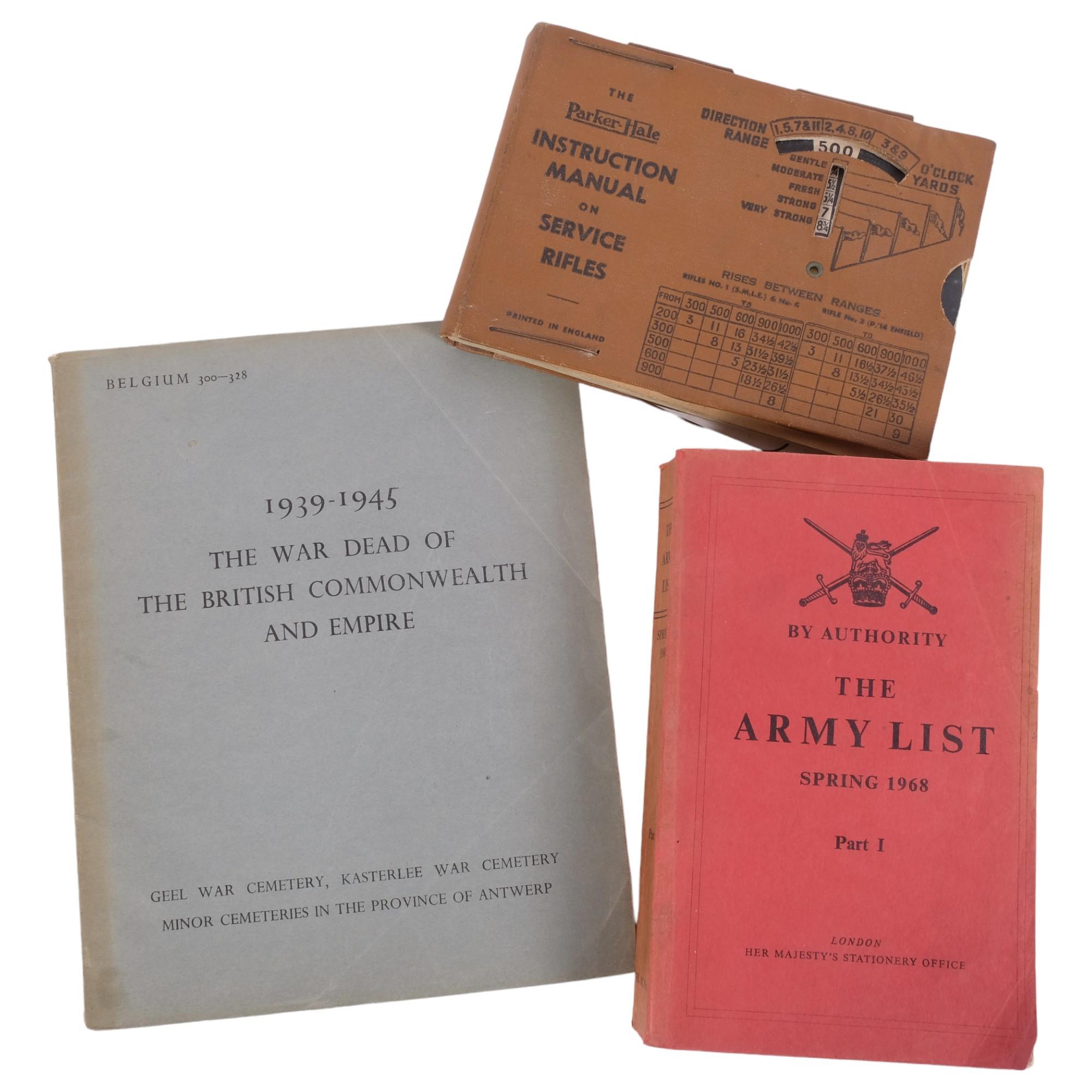 A selection of ephemera and items associated with the military, including 1939 - 1945 War Dead of