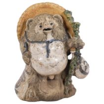 A Japanese Chigaraki Tanuki pottery figurine, Racoon dog, H45cm