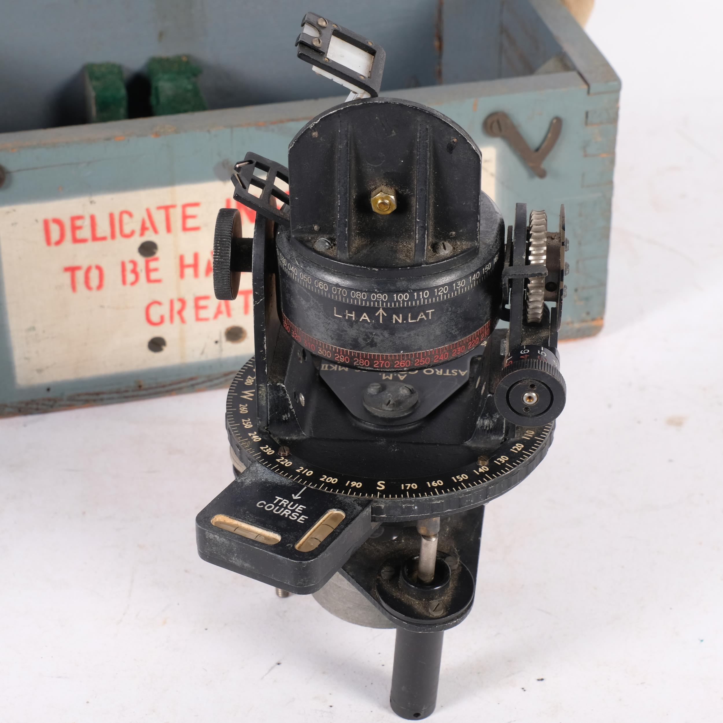 A boxed military Astro compass Mk II, H21cm - Image 2 of 2