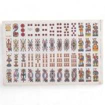 Edoardo Pignalosa, Napoli coloured printed designs for a pack of playing cards, 38cm x 58cm