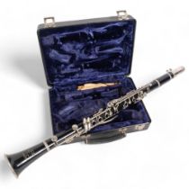 A Bundy Resonite, Selmer clarinet, in original hardshell casing