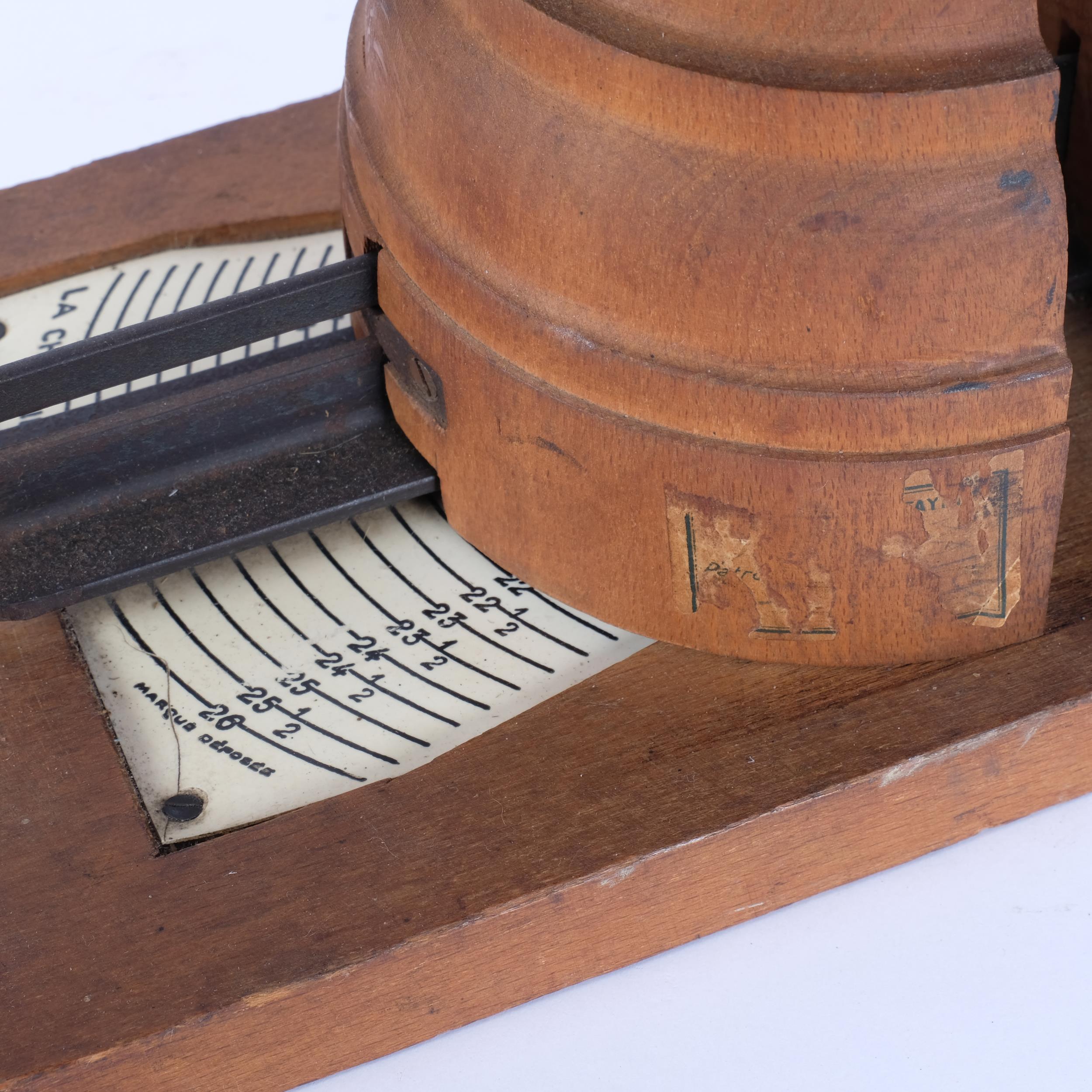 La Chapeliere, an early 20th century French milliner's hat stretcher, H34cm - Image 2 of 2