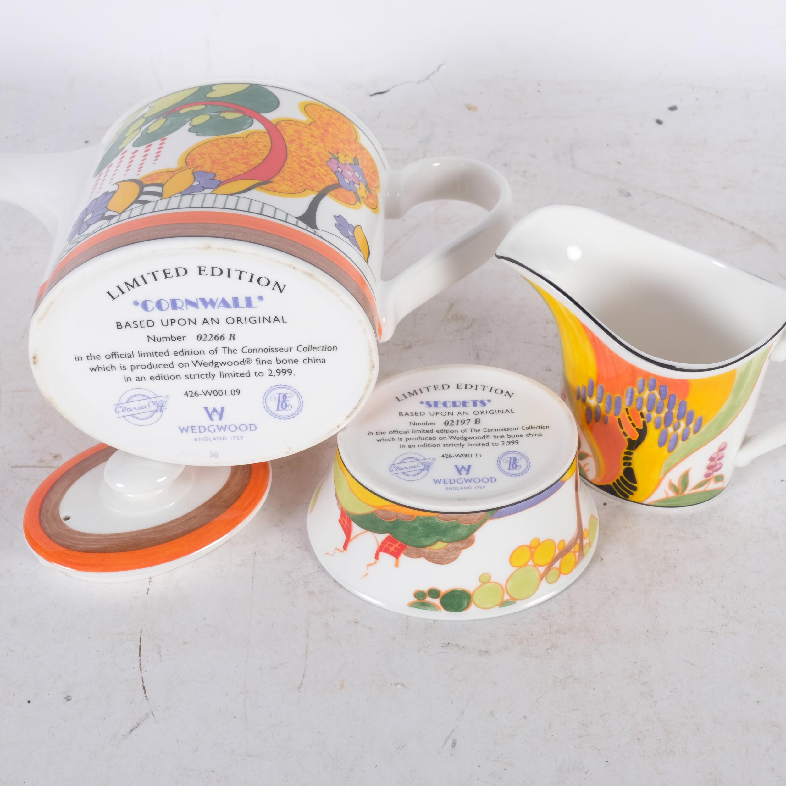 CLARICE CLIFF for WEDGWOOD - a 3-piece limited edition tea set, from the Connoisseur Collection, - Image 2 of 2