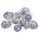 Seaforth Vintage dinner service with blue and white printed designs, including vegetable tureen