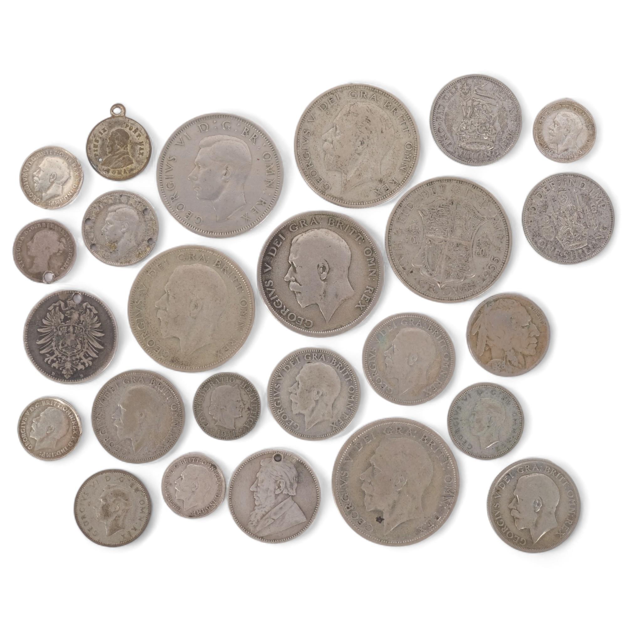 A collection of English pre-decimal silver coins