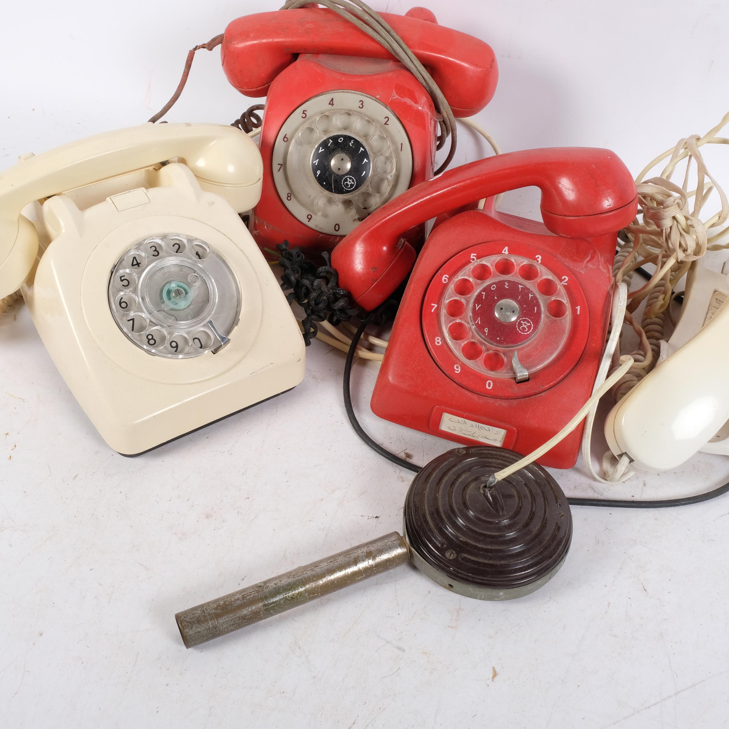 A group of 1970s and '80s rotary retro style landline telephones - Image 2 of 2