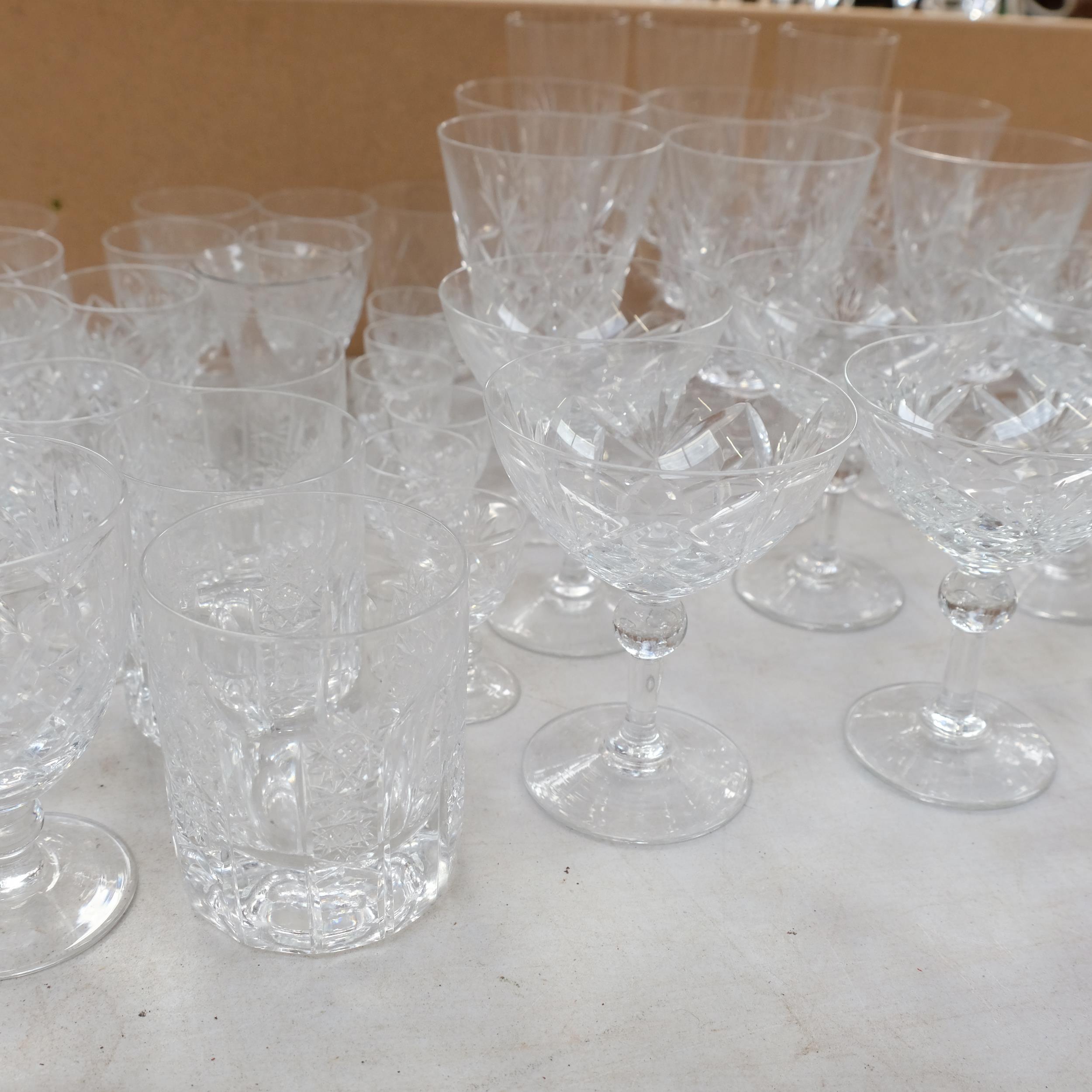 A suite of Royal Brierley cut-glass crystal ware, including various tumblers, Sherry glasses, wine - Image 2 of 2