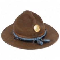 A US Army hat with badge
