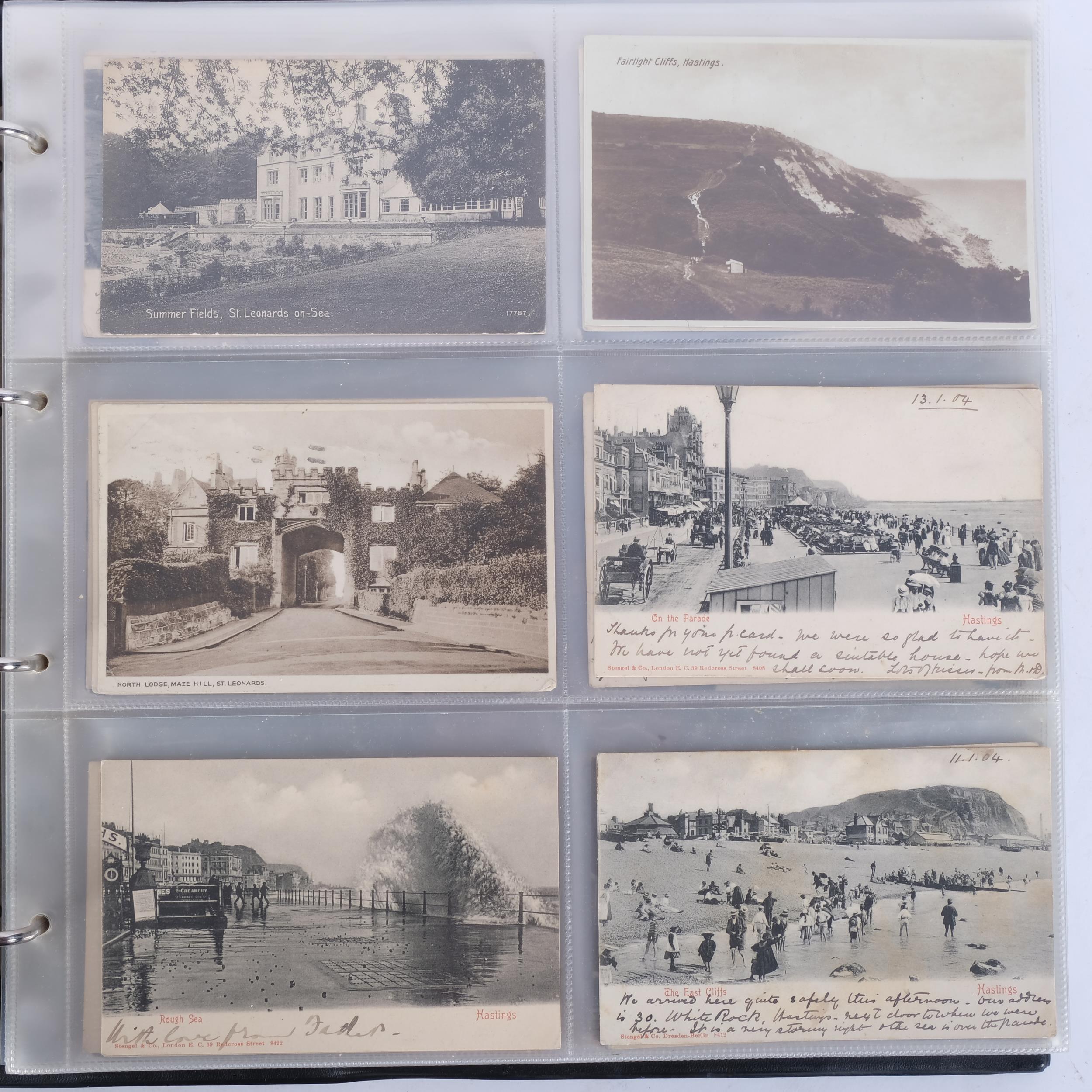 A fascinating album, containing approx 400 Vintage and other postcards and photographs, and other - Image 2 of 2