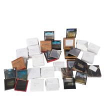 Various sets of glass photographic magic lantern slides, topographical subjects