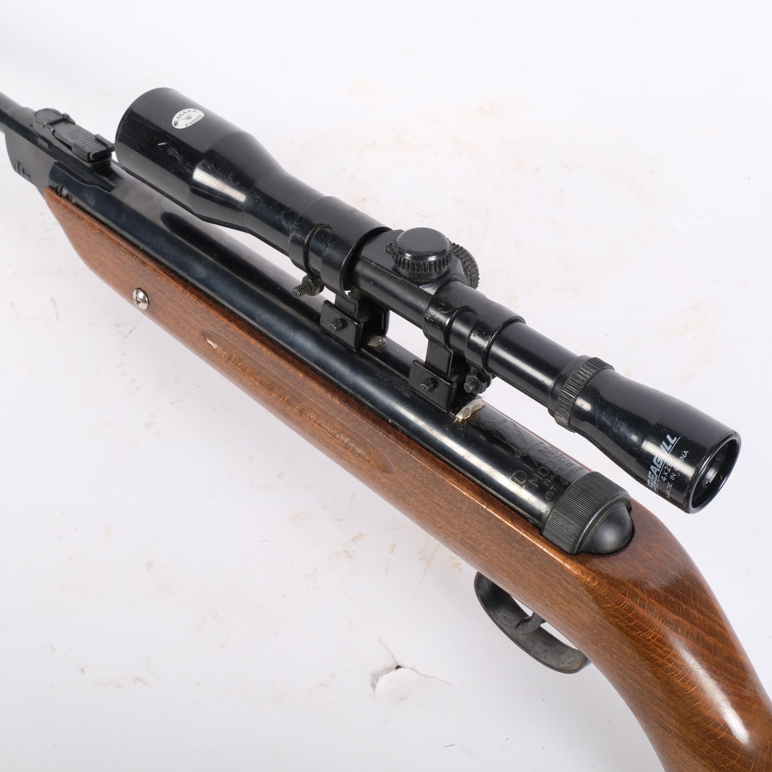 A Diana model 25 1.77 cal air rifle, with a Seagull 4x28 scope, 97cm - Image 2 of 2