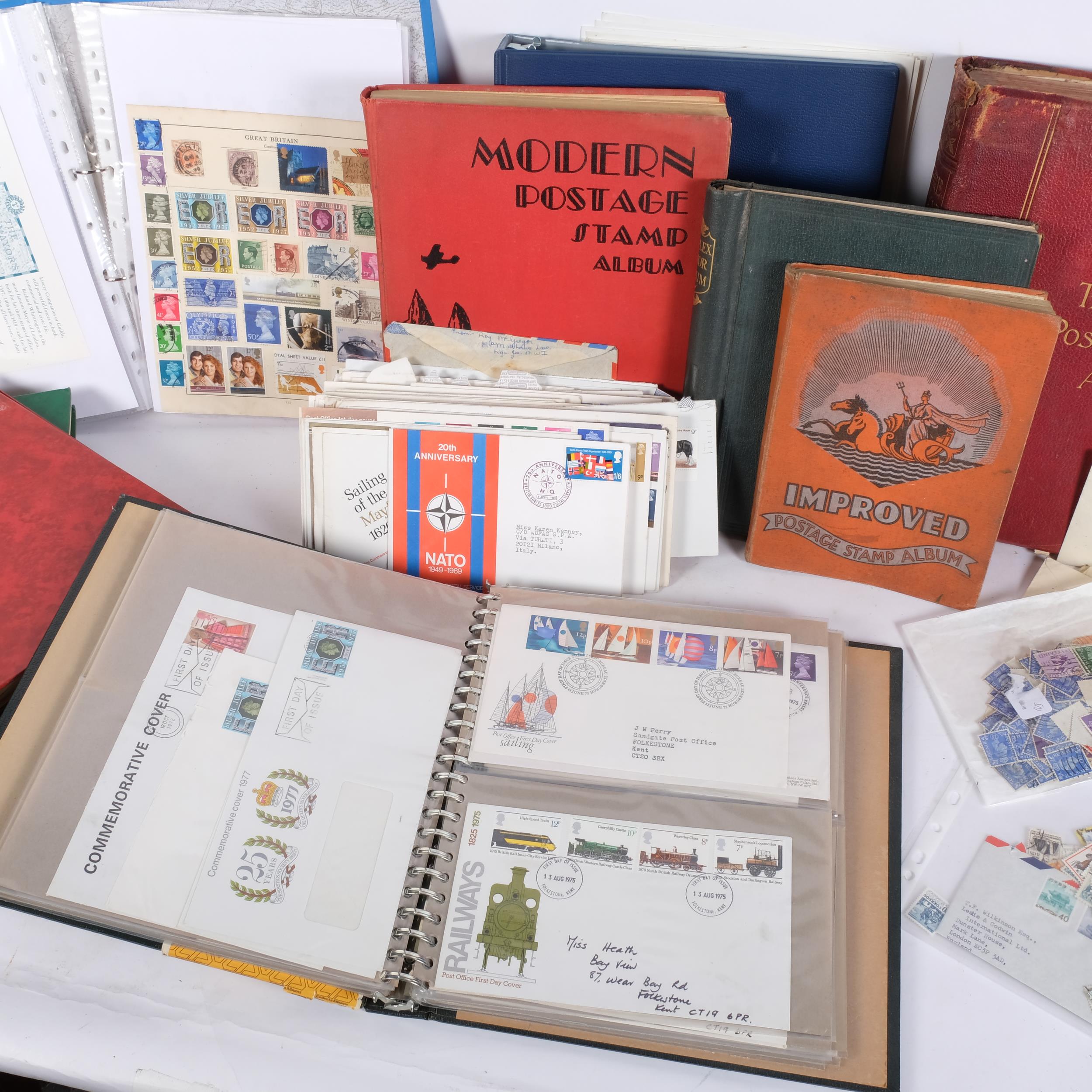 A large quantity of various GB and worldwide stamps, stamp albums, etc (boxful) - Image 2 of 2