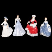 ROYAL DOULTON - 4 figurines, including Hillary HN2335, Abigail HN4044, Margaret HN2397, and Winter