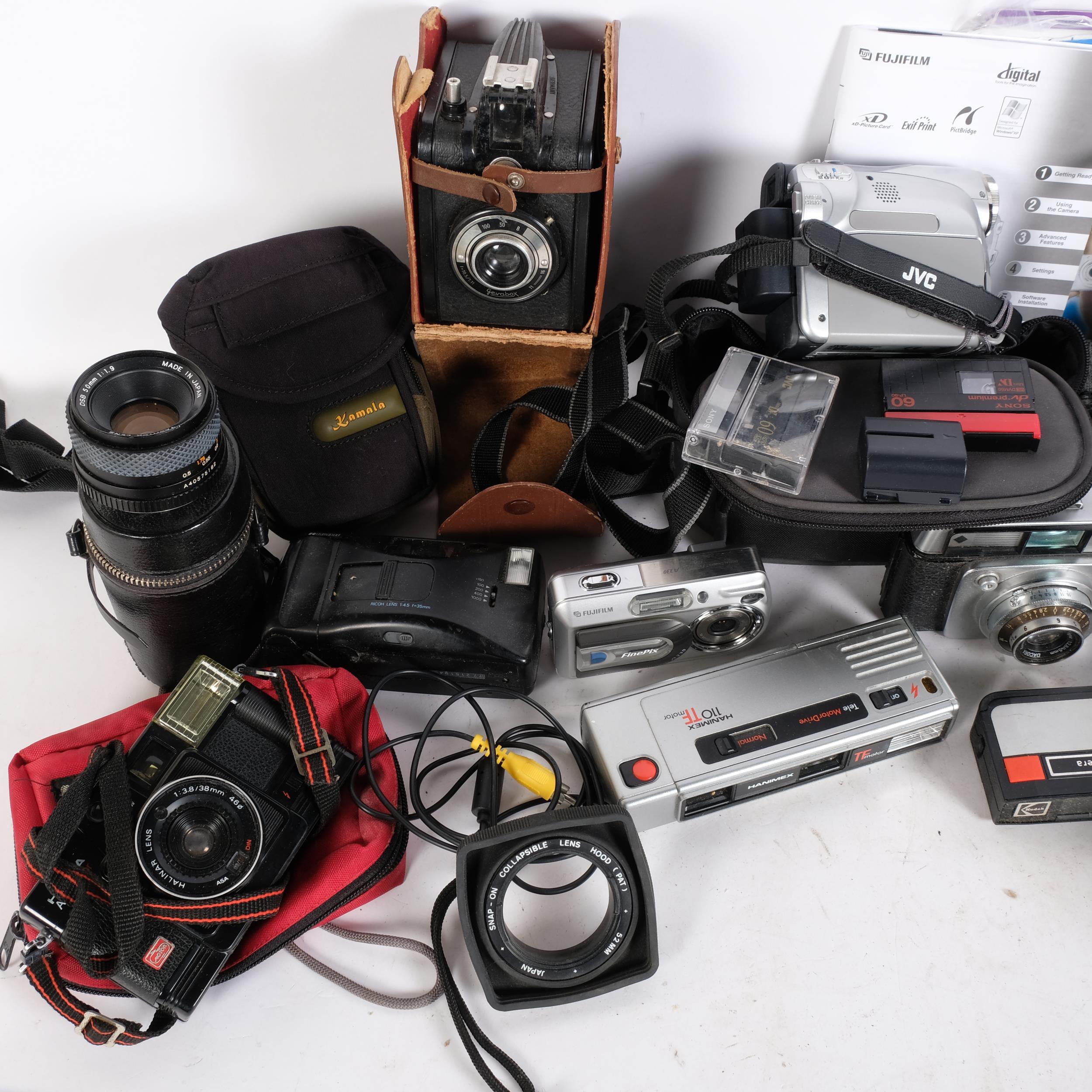 A quantity of various cameras and associated equipment, including a Fujifilm Finepix A330, a Hanimex - Image 2 of 2
