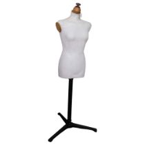A tailor's/shop half mannequin on stand, H142cm