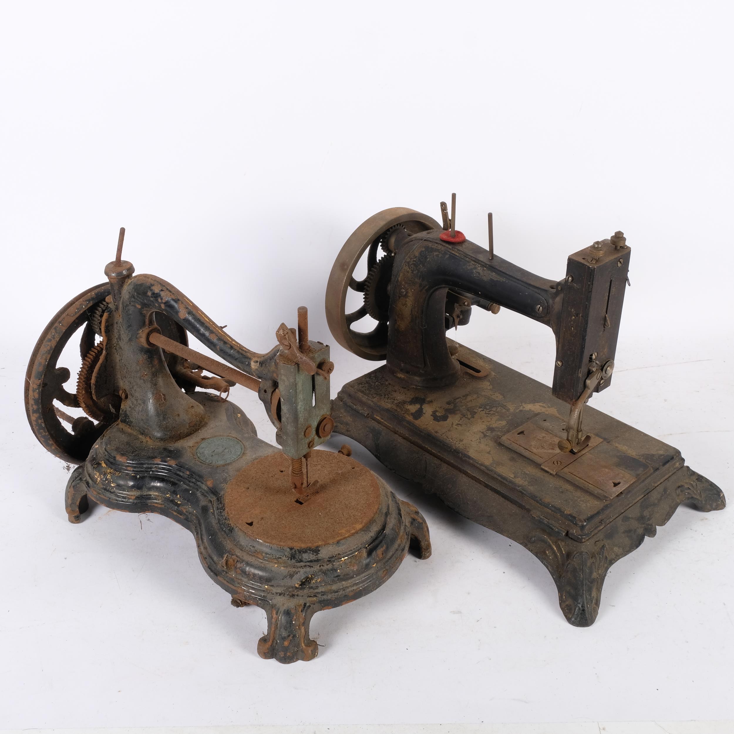 An early Jones sewing machine, and another for spares or repair - Image 2 of 2