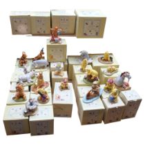 32 boxed Royal Doulton Winnie The Pooh figures, including Eeyore, Tigger, and Kanga