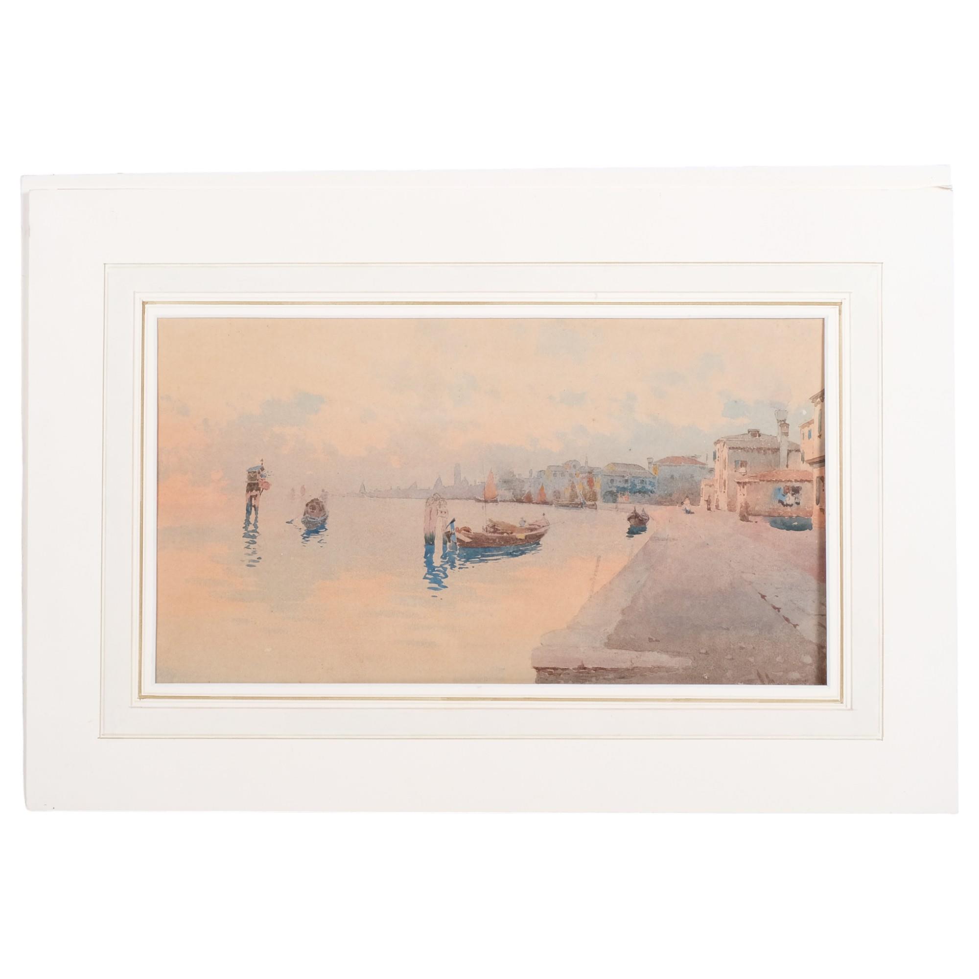 Two Victorian watercolours, Venice scenes, unframed, c1880, unsigned - Image 2 of 2