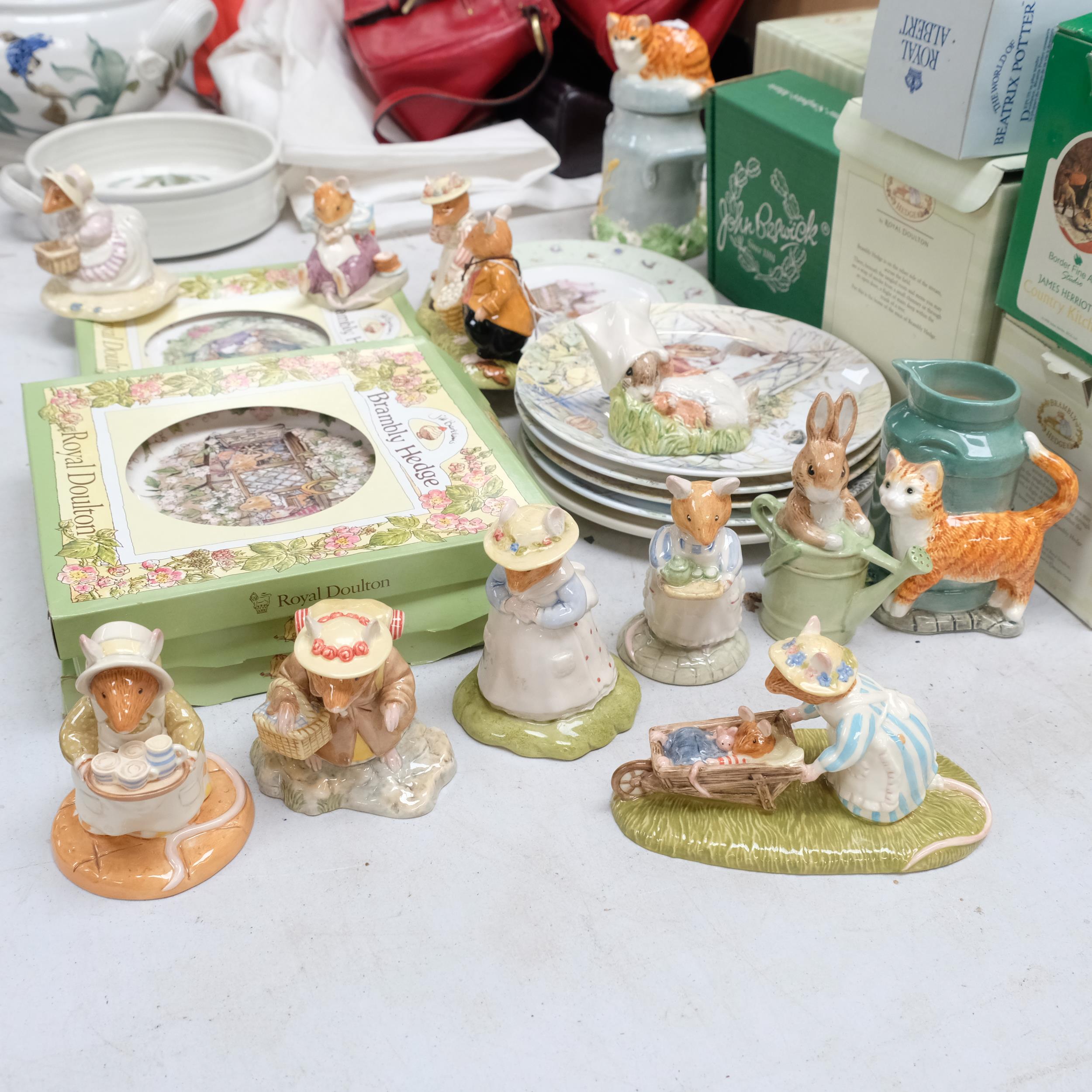 A quantity of Brambly Hedge Royal Doulton figurines, plates and other associated items, including " - Image 2 of 2