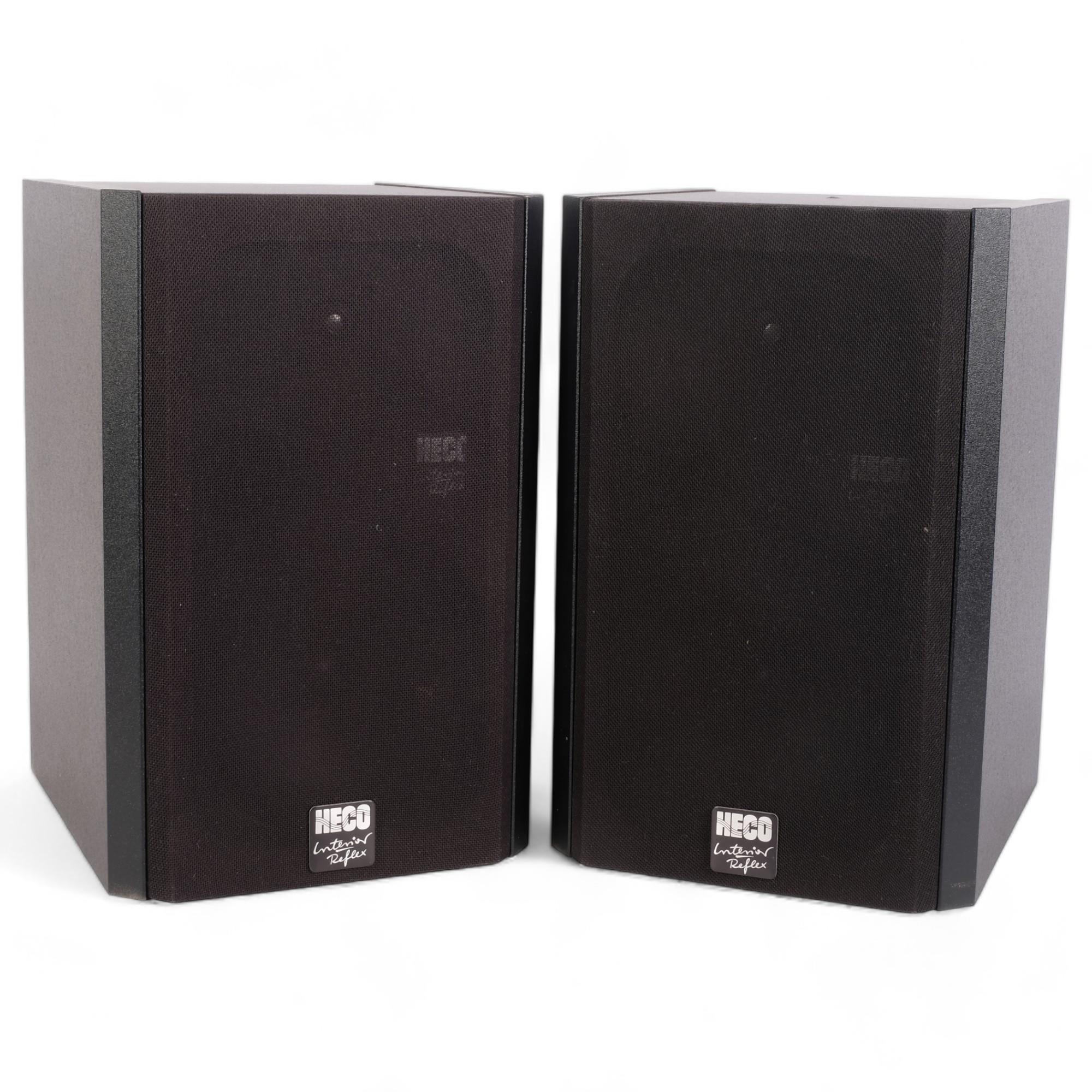 A pair of Heco Interior Reflex 10 German 2-way speakers, H32cm