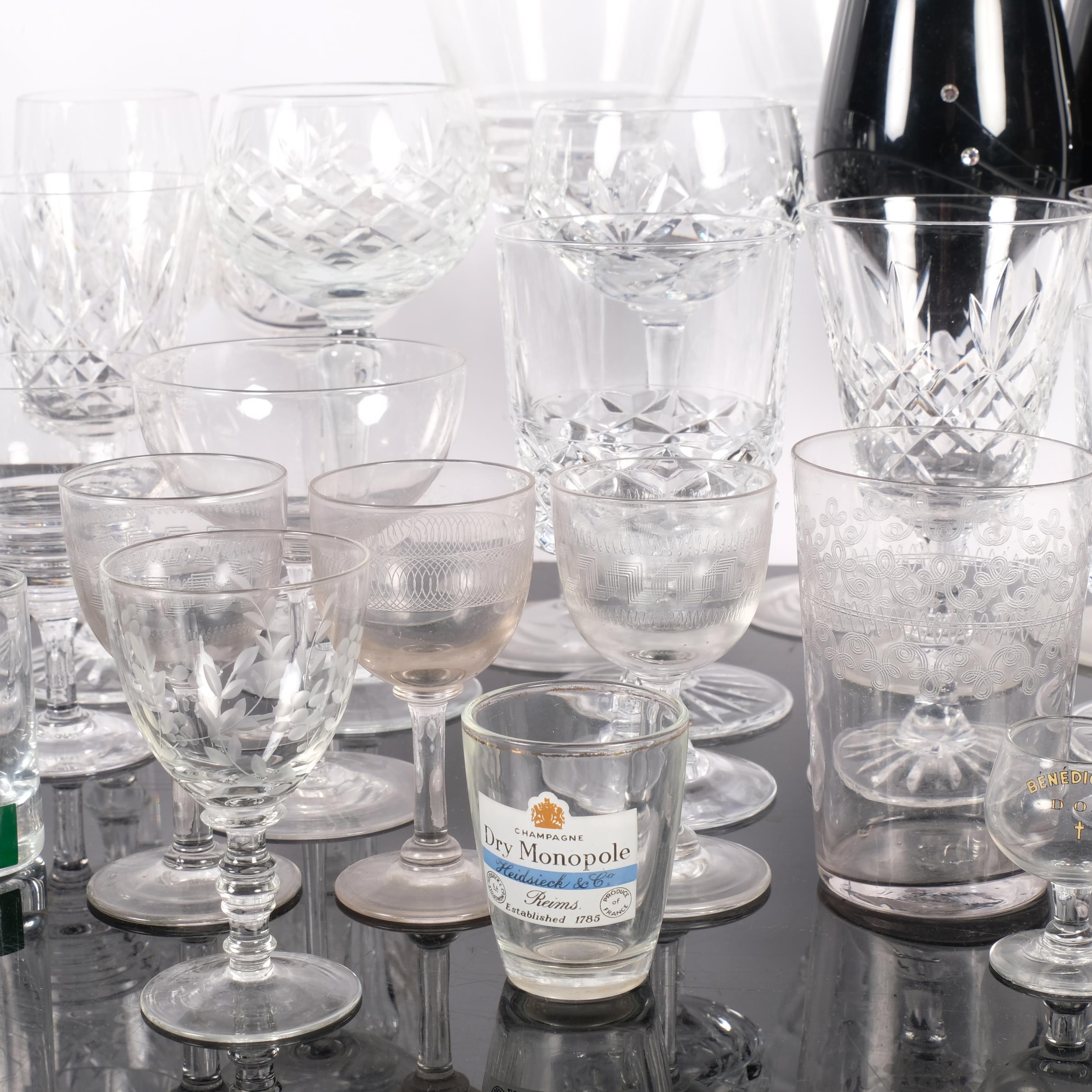 Various crystal drinking glasses, etc - Image 2 of 2