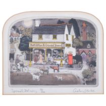 Graham Clarke, limited edition print, Post Office & General Store, 310/400, framed, 34cm x 35cm