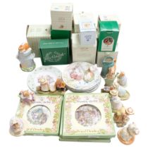 A quantity of Brambly Hedge Royal Doulton figurines, plates and other associated items, including "