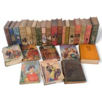 A box of Vintage children's books, including Angela Brazil and Hylton Cleaver