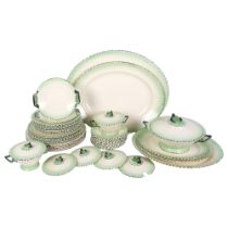 Burleigh Ware Zenith pattern dinnerware for 6 people, including graduated set of meat plates, tureen